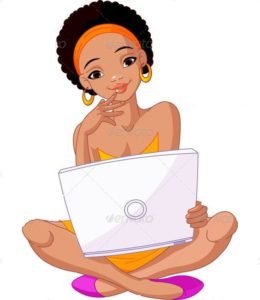 woman with laptop